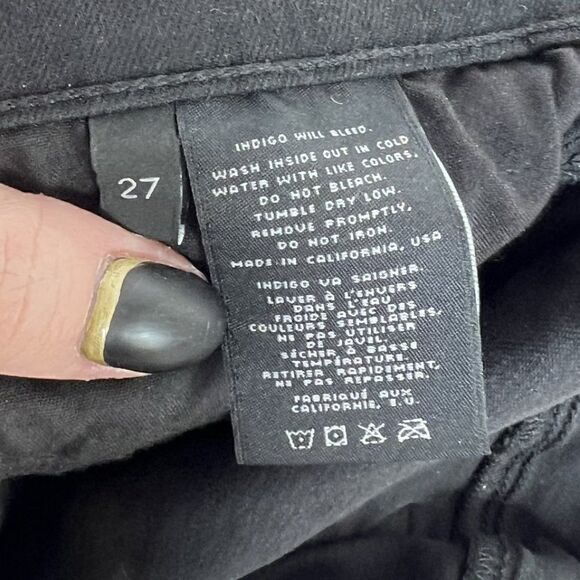 J Brand Mid Rise Rail Black Skinny Jeans in Graphite - Picture 8 of 8